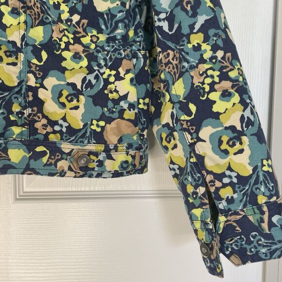 Liz Claiborne Floral Denim Jacket Women’s Size XL - Picture 8 of 12